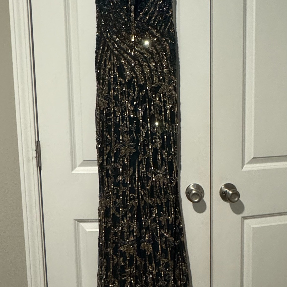 Sherri Hill Teal Evening Dress